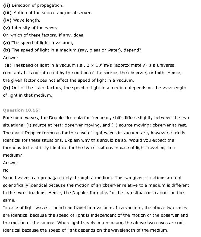 NCERT Solutions For Class 12 Physics Chapter 10 Wave Optics