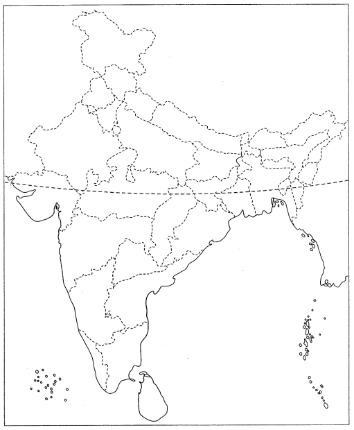 Class 9 Geography Map Work Chapter 1 India-Size and Location - Learn CBSE