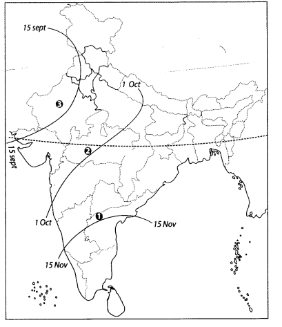 Class 9 Geography Map Work Chapter 4 Climate - Learn CBSE
