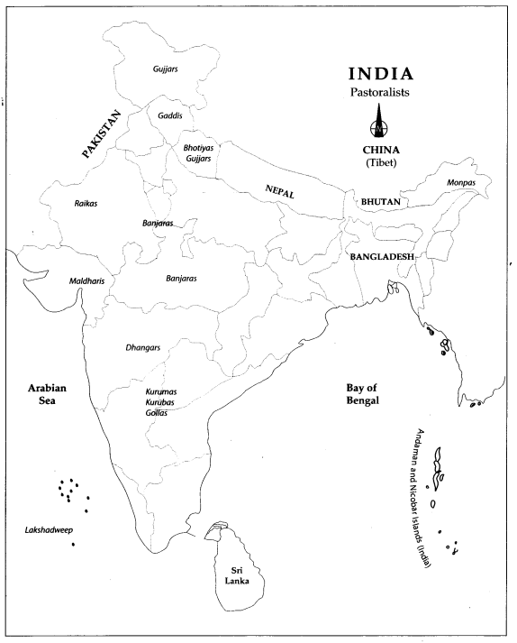 Class 9 History Map Work Chapter 5 Pastoralists in the Modern - Learn CBSE