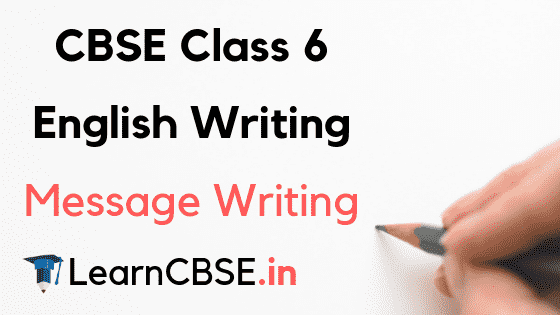 cbse-class-6-english-message-writing