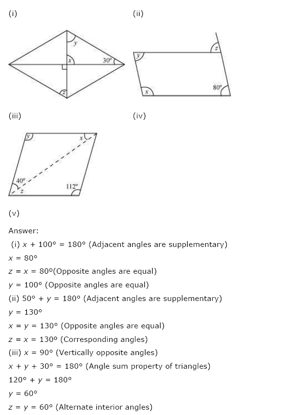 case study questions on quadrilaterals class 8