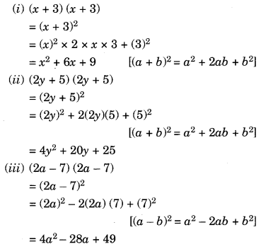 Ncert Solutions For Class 8 Maths Chapter 9 Algebraic Expressions And Identities Ex 9 5 Learn Cbse