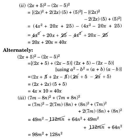 Ncert Solutions For Maths Class 8 Algebraic Expressions And Identities Chapter 9 Ex 9 5