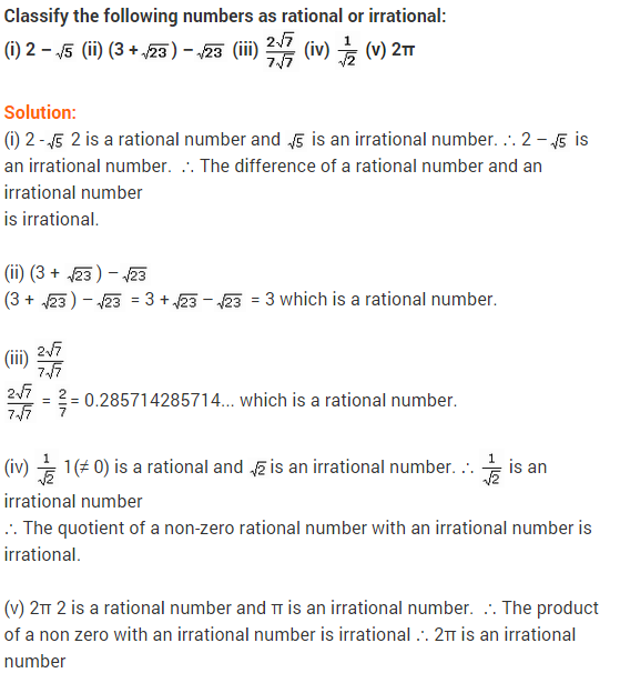 NCERT Solutions for Class 9 Maths Chapter 1 Number Systems Ex 1.5