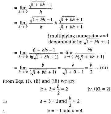 Continuity and Differentiability Class 12 Maths Important Questions Chapter 5 10