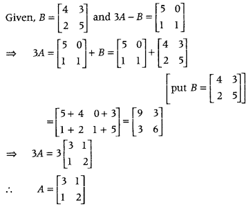 Matrices Class 12 Maths Important Questions Chapter 3 11